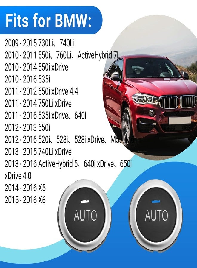 Automkt غطاء زر التحكم في مكيف الهواء من Automkt، أمامي وخلفي، مناسب لسيارات BMW X5 موديلات 2014-2018 وX6 موديلات 2014-2019، بديل للرقم 61319393931 - Image 2